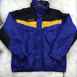 VTG Columbia Mens L Ski Jacket + Zip In Fleece Liner 90s Y2K EUC
